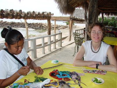 Beach Vendor and Necklace Jewry.